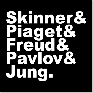 Famous Psychologists Funny Helvetica List Posters and Art